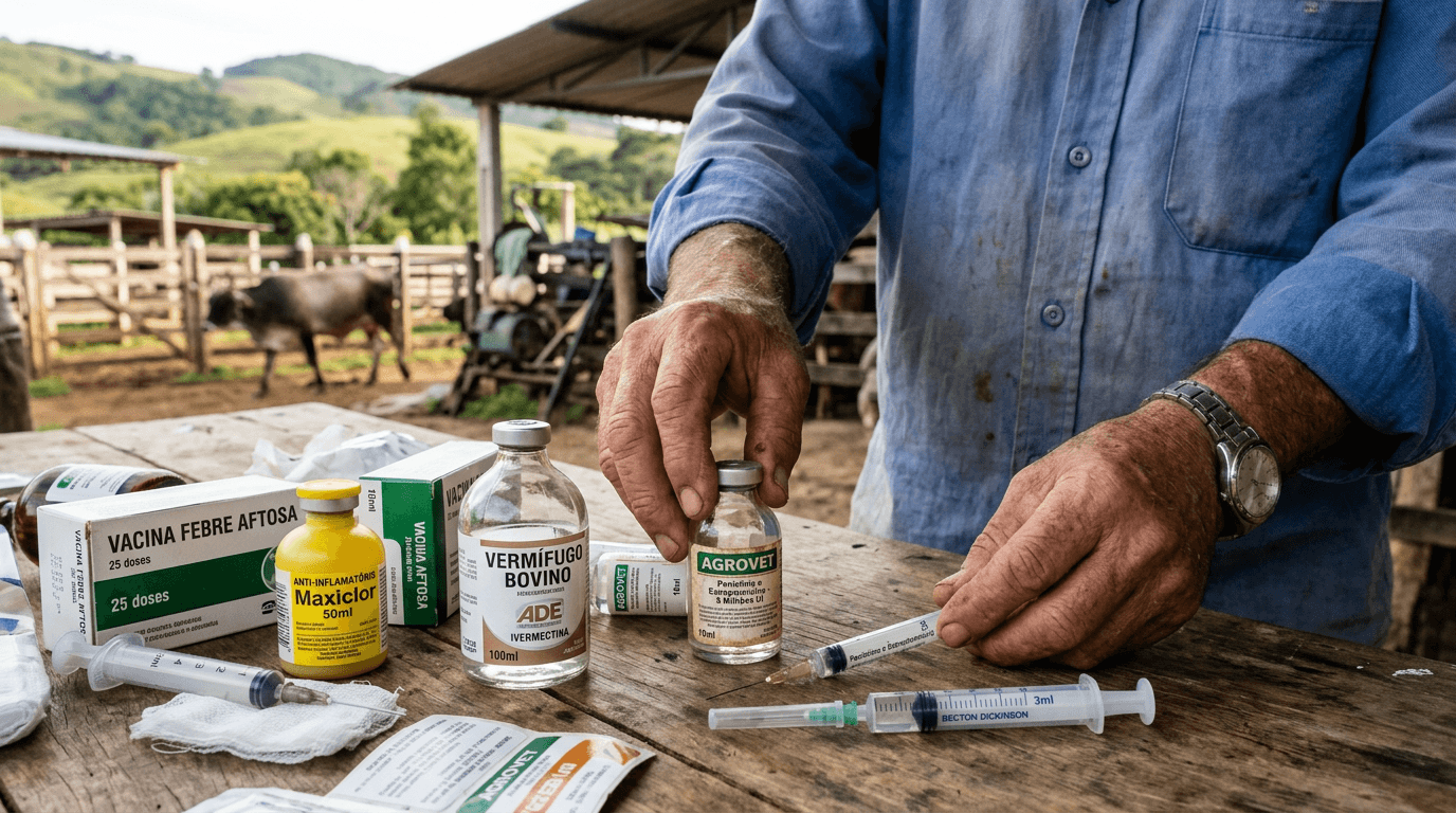 Gado Angus com carrapatos no pasto - raças europeias e cruzamentos são mais suscetíveis a parasitas