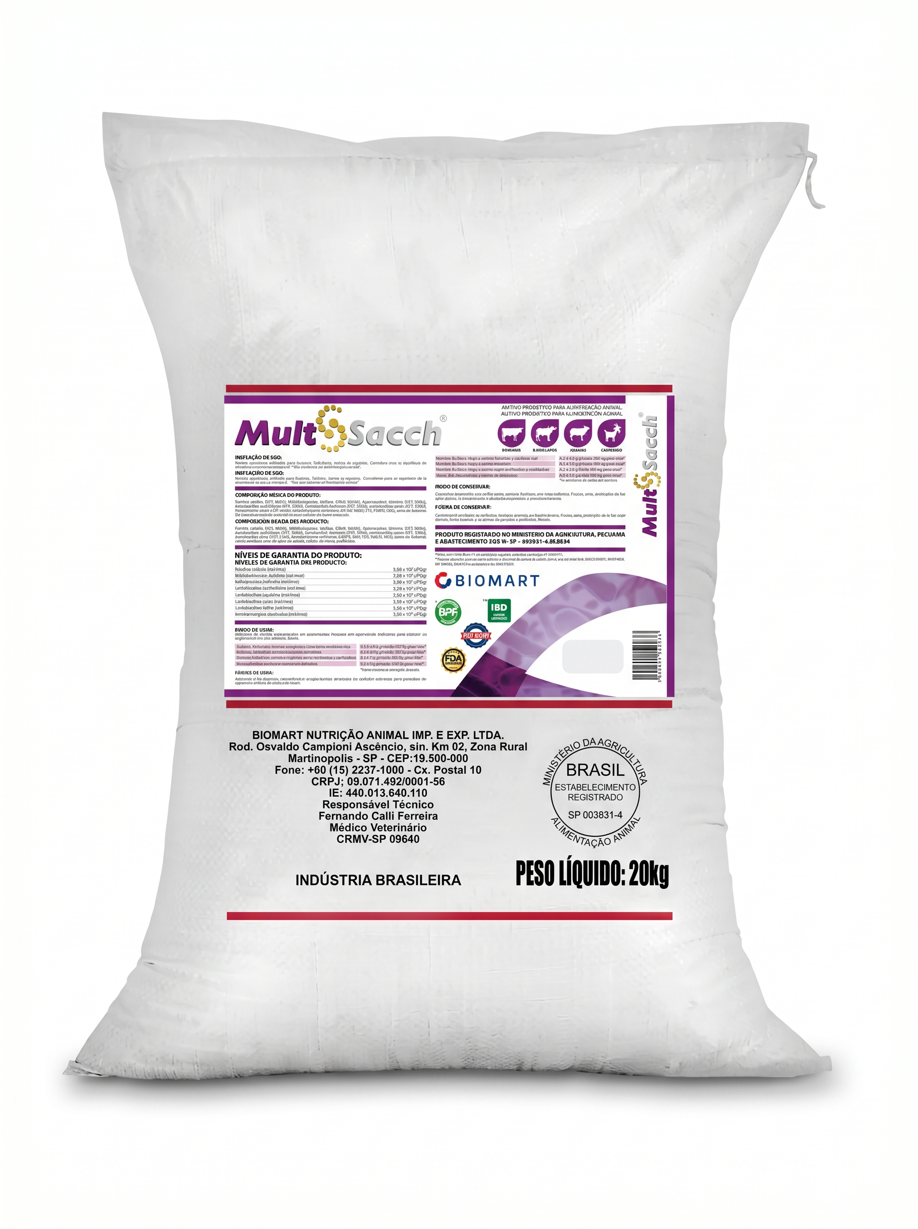 MultSacch - Probiótico Super Premium para ruminantes